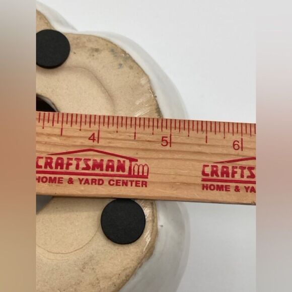 Arhaus White Lotus Water Lily Ceramic Centerpiece HEAVY Candle Holder - Picture 8 of 9